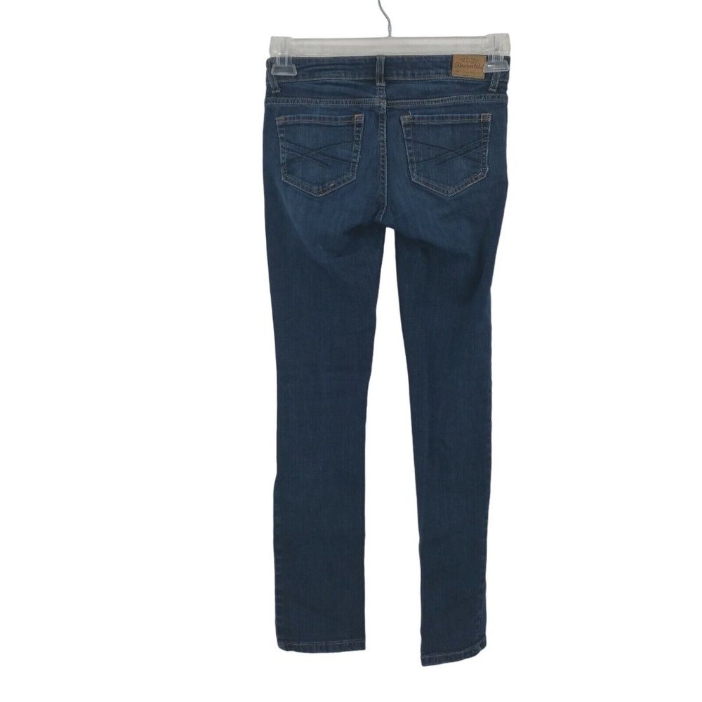 Aeropostale Women Bayla Skinny Jeans Size 00 Short Dark Wash Low Rise Stretch - Picture 4 of 9